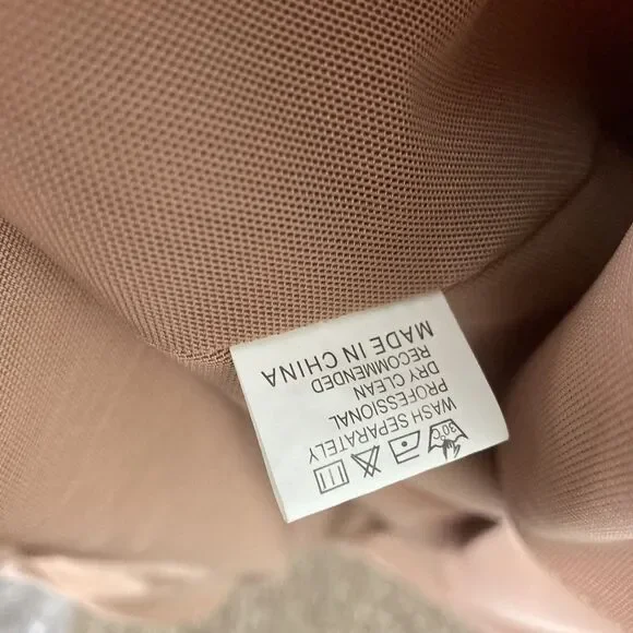 Portia & Scarlett Y2K Dress Small Nude Black Embroidered Fitted Gown Formal - Picture 12 of 13